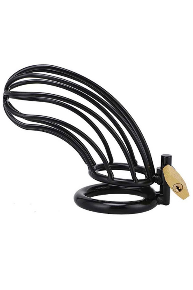 METAL HARD - GABBIA PER ANELLI DI CASTIT PER UCCELLI NERI