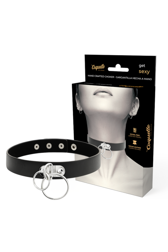 COQUETTE CHIC DESIRE - GIROCOLLO IN PELLE VEGANA CON DOPPIO ANELLO