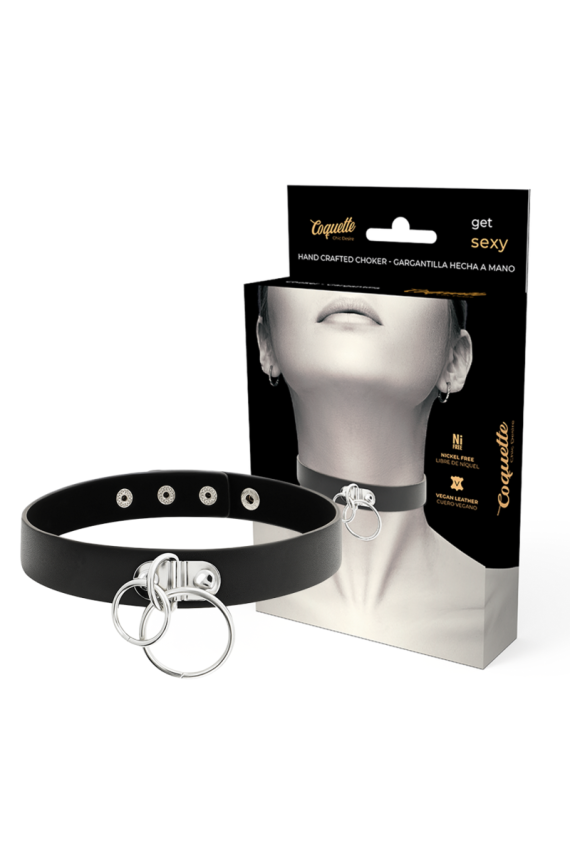 COQUETTE CHIC DESIRE - GIROCOLLO IN PELLE VEGANA CON DOPPIO ANELLO