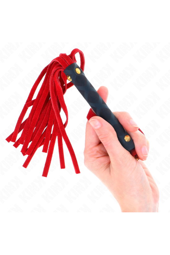 KINK - MINI FRUSTA IN CAMOSCIO ROSSO 30 CM