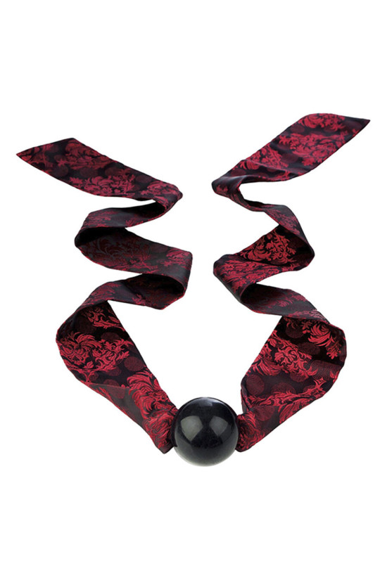 CALEXOTICS - SCANDAL BALL GAG CON FIOCCO NERO/ROSSO