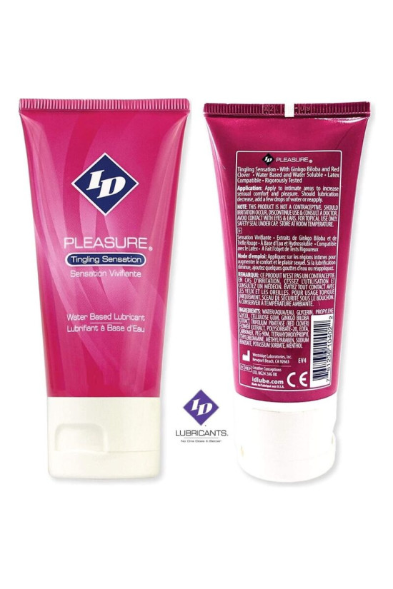 ID PLEASURE - LUBRIFICANTE A BASE ACQUA SENSAZIONE TINGENTE TUBO DA VIAGGIO 60 ML