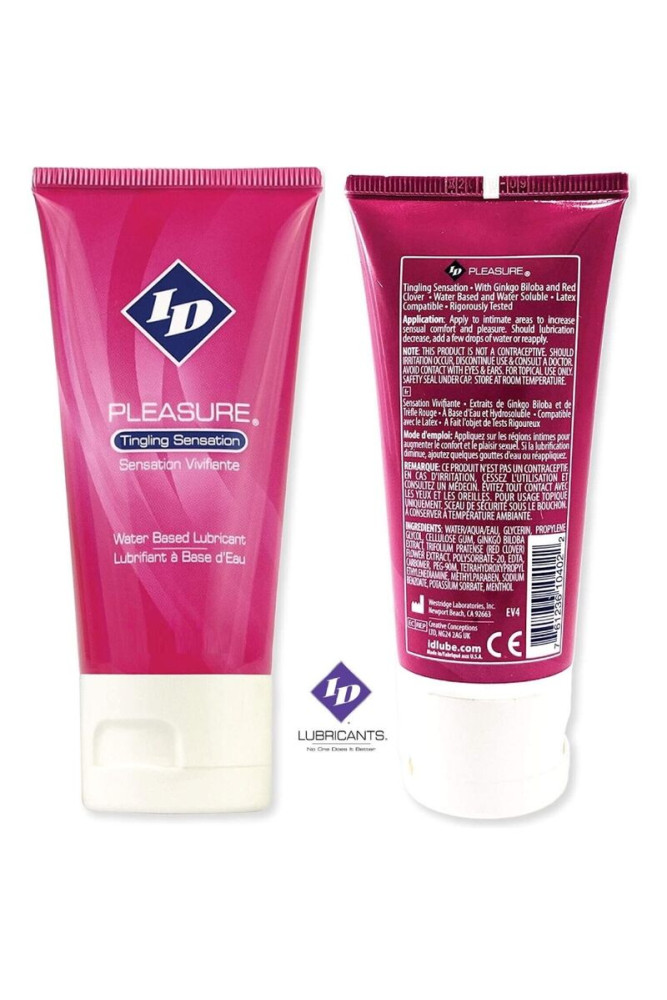ID PLEASURE - LUBRIFICANTE A BASE ACQUA SENSAZIONE TINGENTE TUBO DA VIAGGIO 60 ML
