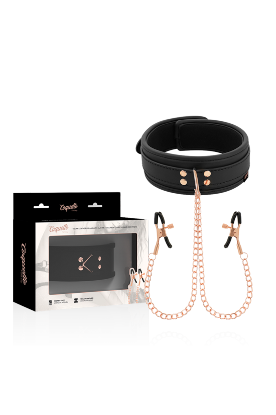 COQUETTE CHIC DESIRE - COLLANA CON PINZA PER CAPEZZOLI FANTASIA CON FODERA IN NEOPRENE