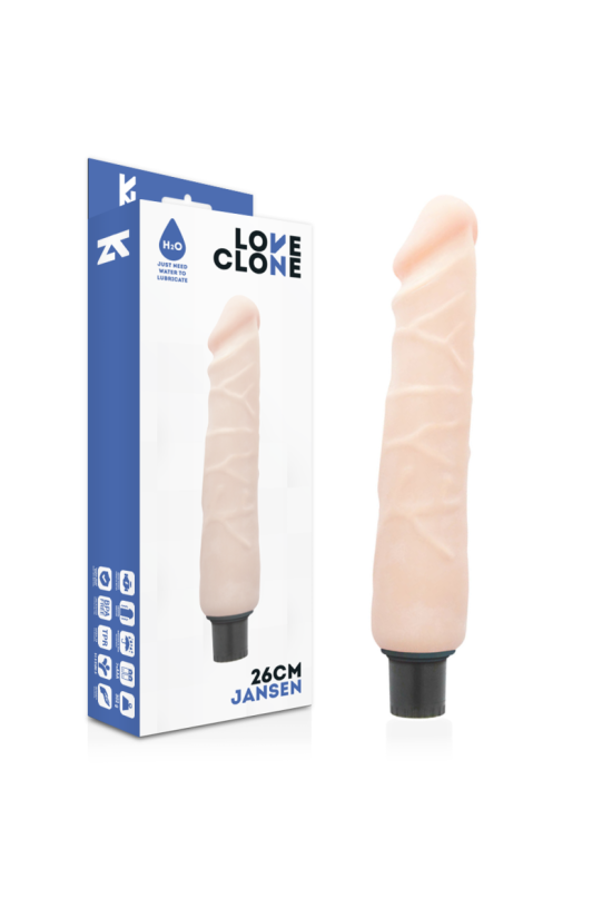 LOVECLONE - VIBRATORE AUTOLUBRIFICANTE JANSEN 26 CM -O- 4.2 CM