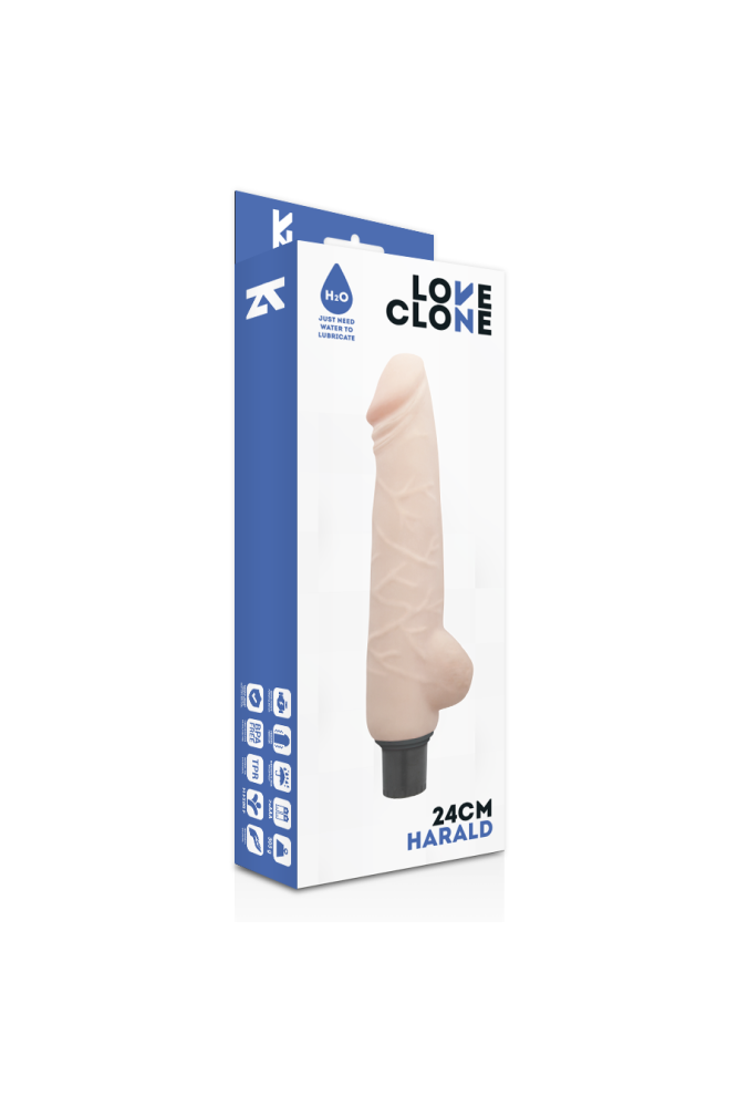 LOVECLONE - VIBRATORE HARALD AUTOLUBRIFICANTE 24 CM -O- 4 CM