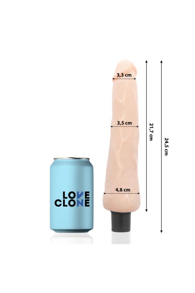 LOVECLONE - VIBRATORE AUTOLUBRIFICANTE RAGNAR 24.5 CM -O- 3.5 CM
