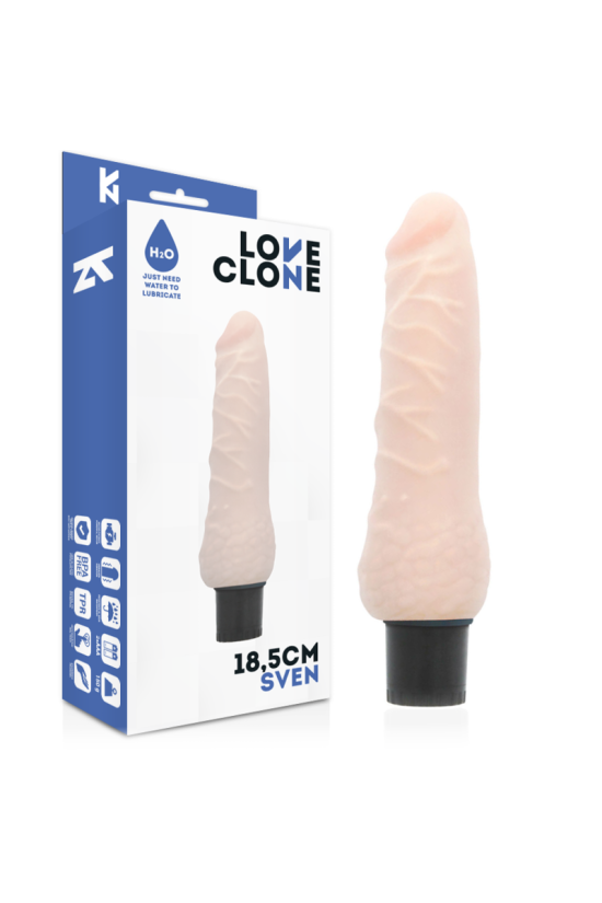 LOVECLONE - VIBRATORE AUTOLUBRIFICANTE SVEN 18.5 CM -O- 3.3 CM