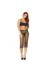 LEG AVENUE - MULTIDRESS A RETE CRISTALLIZZATA NERO OS