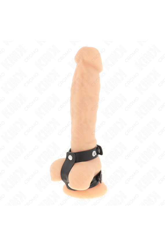 KINK - ANELLO PER PENE REGOLABILE IN PELLE DOPPIA