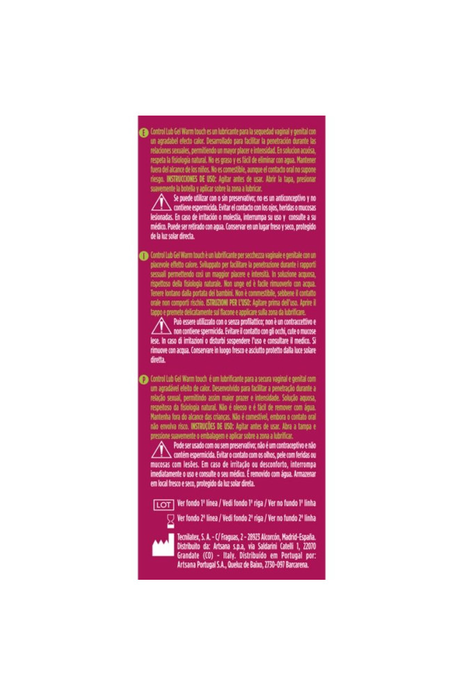 CONTROL - LUB GEL LUBRIFICANTE EFFETTO CALORE 75 ML