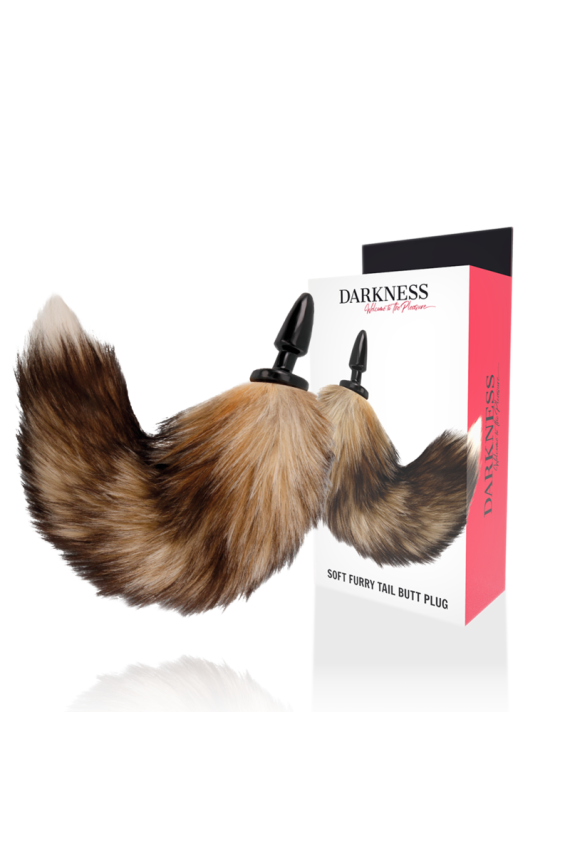 DARKNESS - CODA NATURALE CON PLUG ANALE IN SILICONE 10 CM