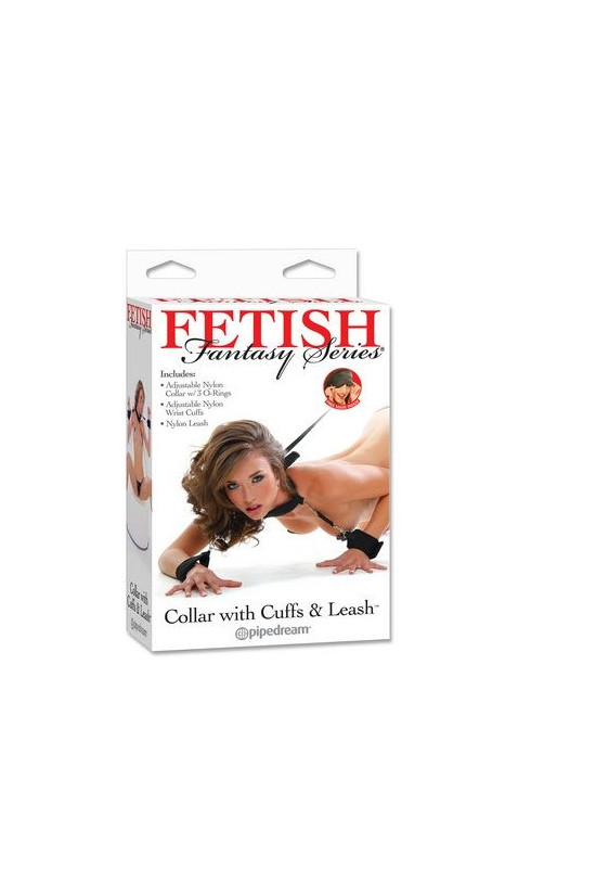 FETISH FANTASY SERIES - COLLARE FETISH CON POLSINI E GUINZAGLIO