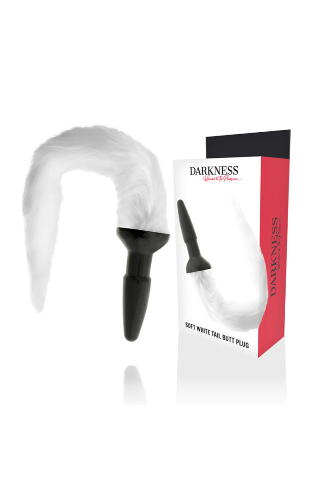 DARKNESS - PLUG ANALE IN SILICONE CON CODA BIANCA