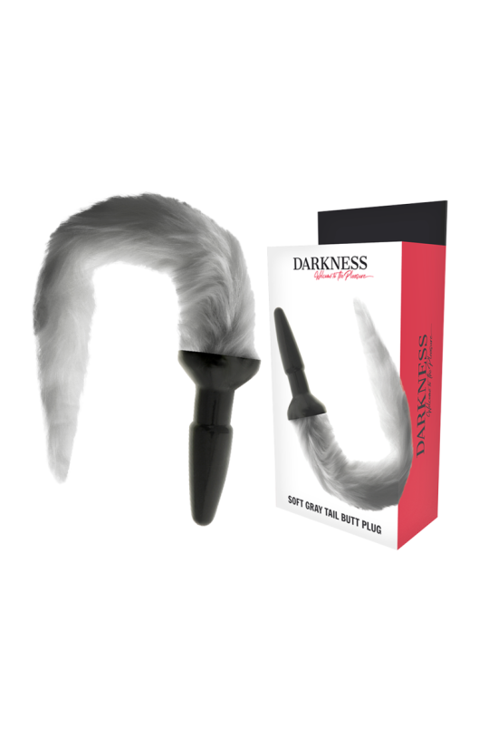 DARKNESS - PLUG ANALE IN SILICONE CON CODA GRIGIA