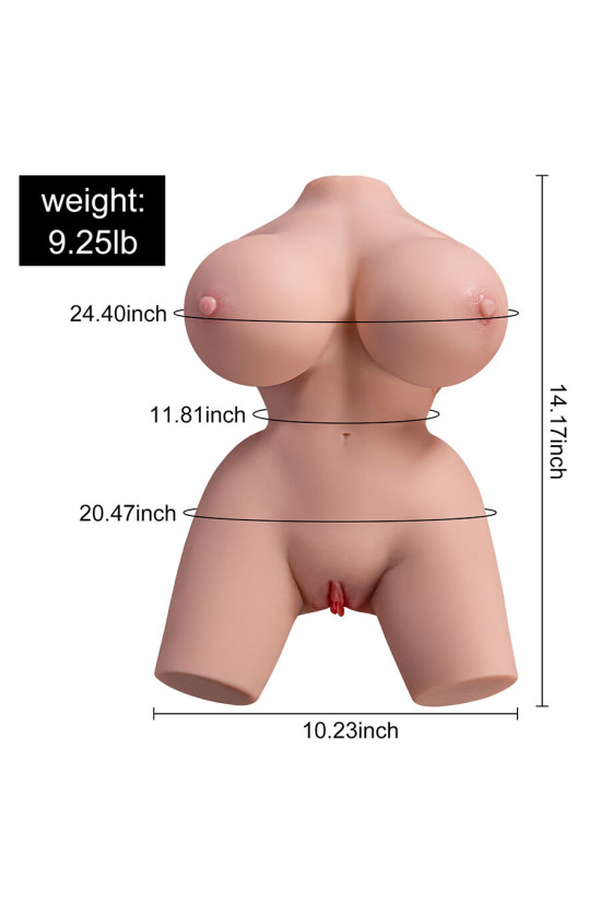 XISE - FRIEDA TORSO FEMMINILE REALISTICO CON VIBRAZIONE 36 CM