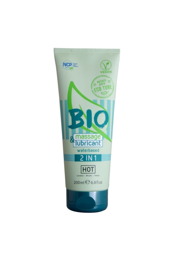 HOT - BIO MASSAGGIO E LUBRIFICANTE A BASE D'ACQUA 2 IN 1 200 ML