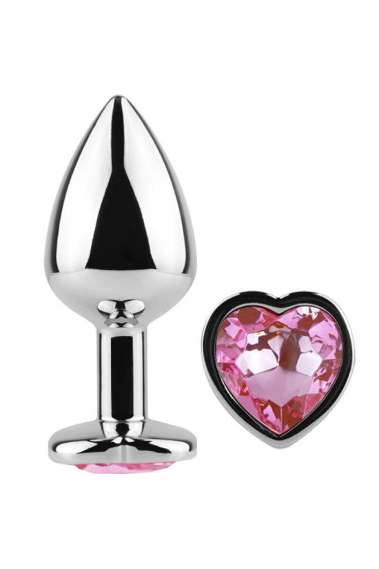 SECRETPLAY - TAPPO IN METALLO FUCSIA CUORE TAGLIA PICCOLA 7 CM