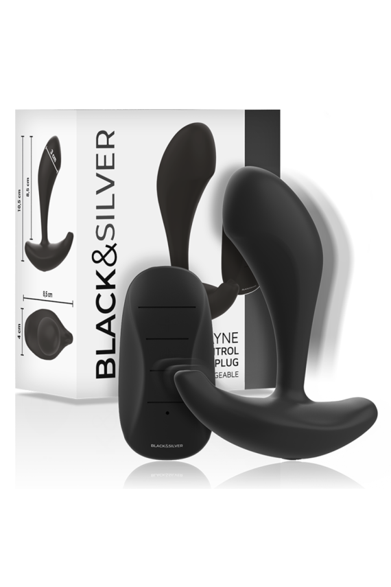 BLACK&SILVER - TELECOMANDO IN SILICONE PLUG ANALE DWAYNE
