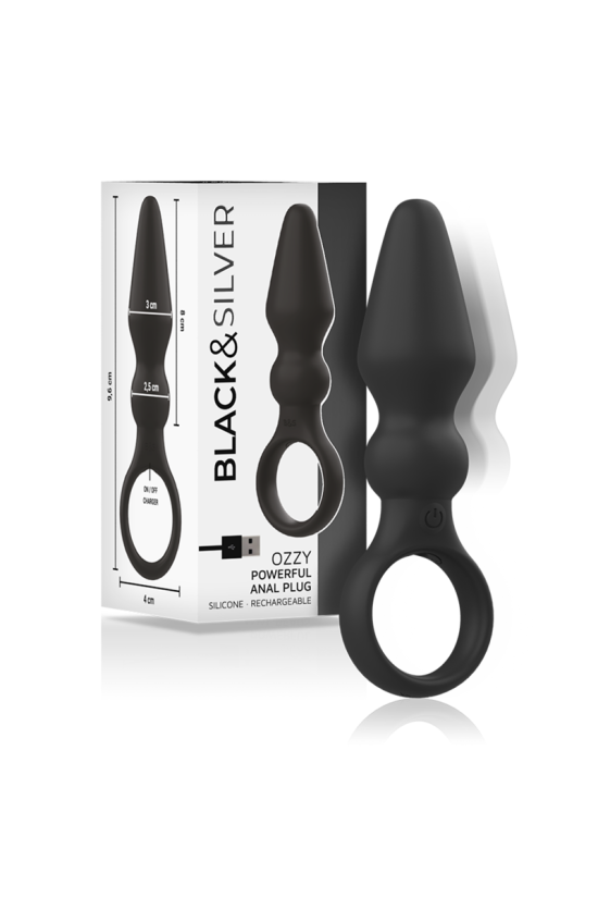 BLACK&SILVER - POTENTE PLUG ANALE IN SILICONE OZZY