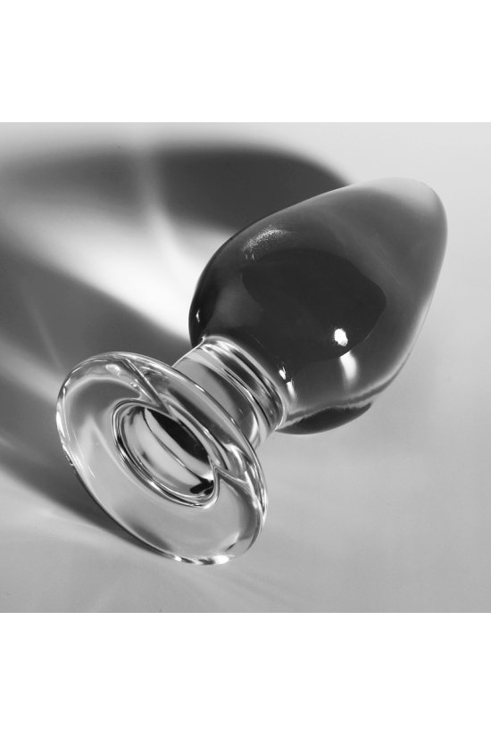 NEBULA SERIES BY IBIZA - MODELLO 3 PLUG ANALE VETRO BOROSILICATO TRASPARENTE 11 CM -O- 5 CM