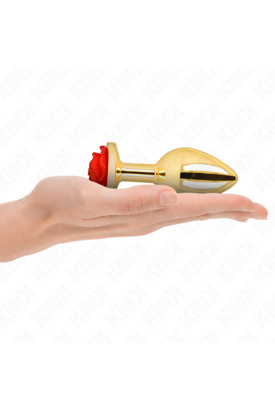 KINK - PLUG ANALE ORO ROSA ROSSO TAGLIA L