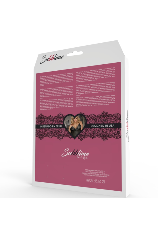 SUBBLIME - QUEEN PLUS LACE PEIGNOIR MANICHE SVASATE