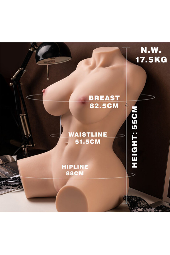 XISE - MURIEL TORSO FEMMINILE REALISTICO CON SPINTA 55 CM