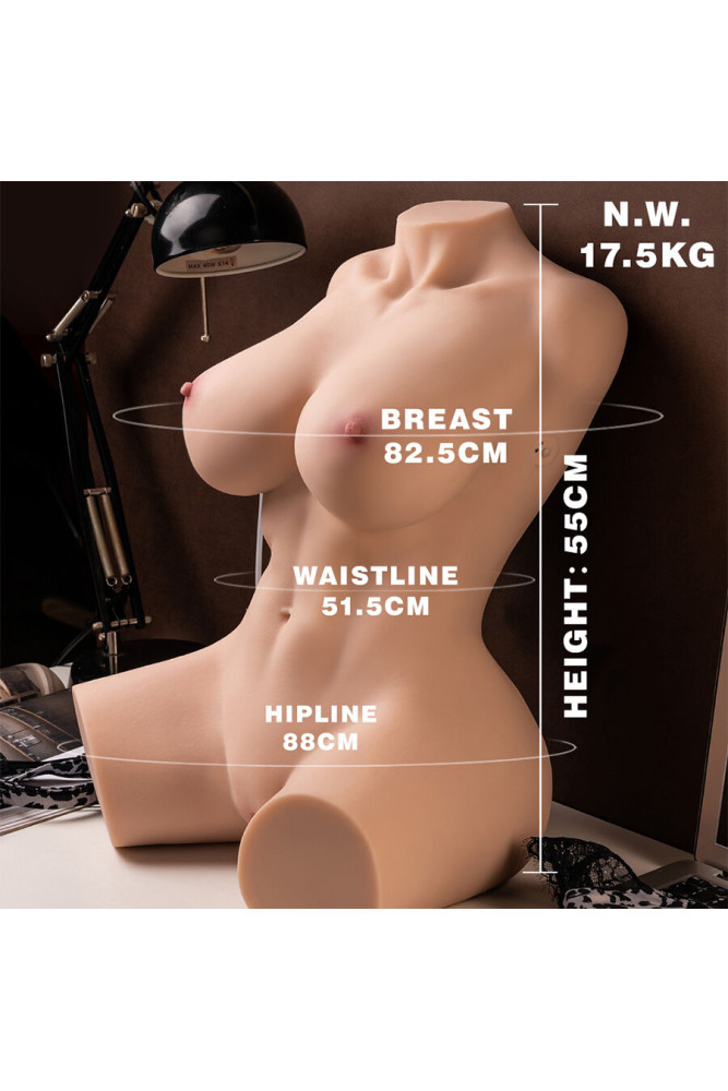 XISE - MURIEL TORSO FEMMINILE REALISTICO CON SPINTA 55 CM
