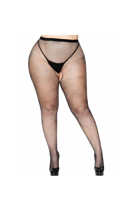 LEG AVENUE - PANTALONI IN RETE CON APERTURA AL CAVALLO PLUS