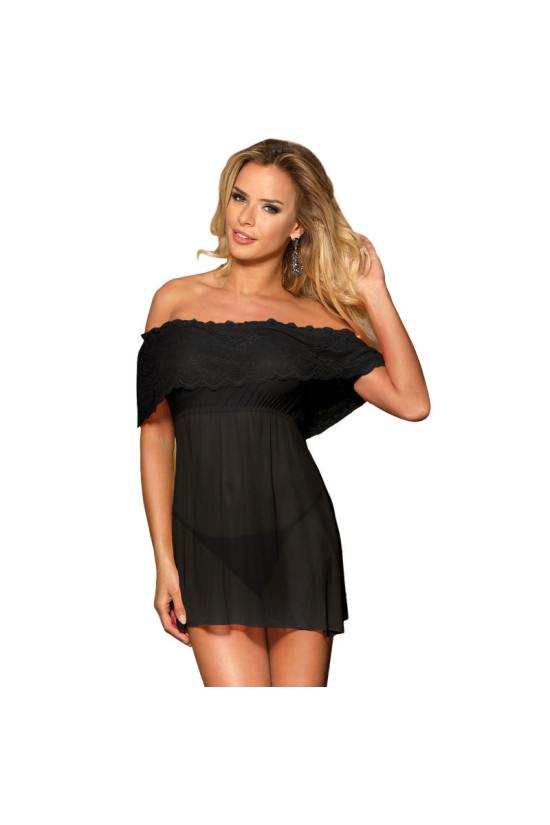 SUBBLIME - DRESSES ABITO CORTO + PERIZOMA NERO L / XL