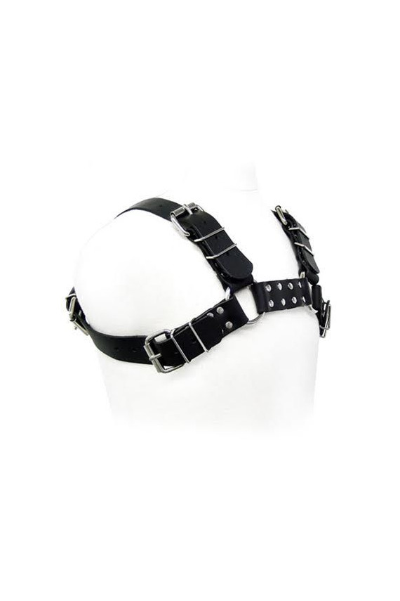 LEATHER BODY - IMBRACATURA PER BULL DOG NERA