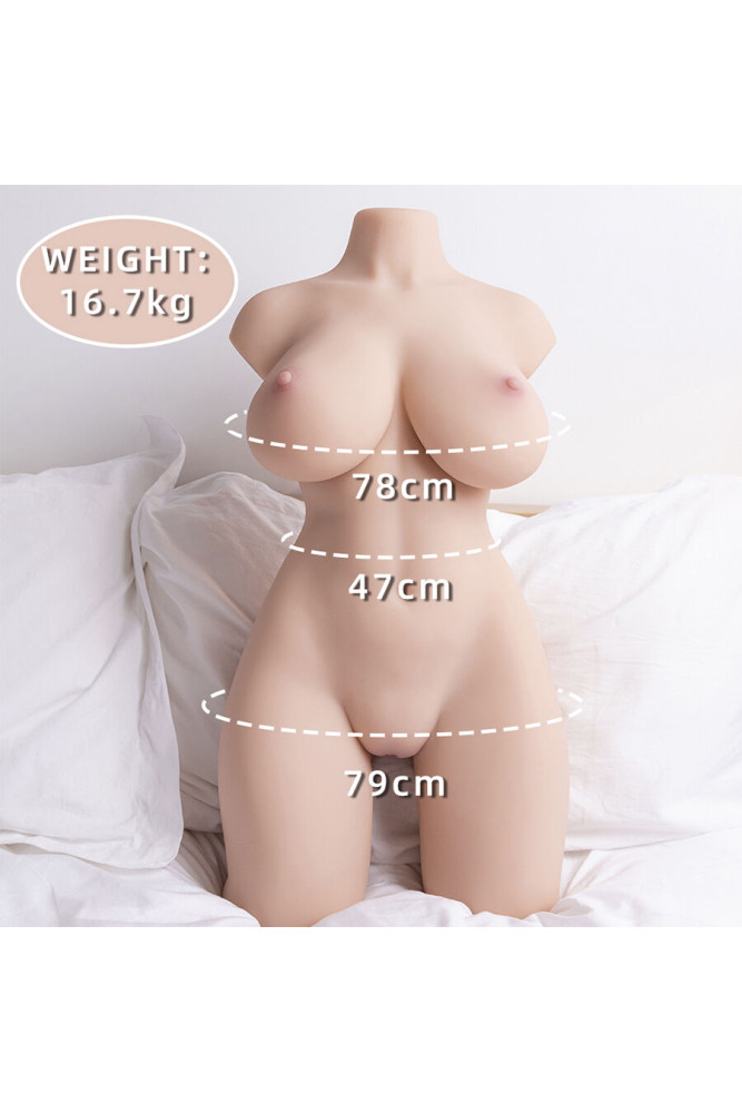 XISE - TORSO REALISTICO FEMMINILE ORDINATO CON SPINTA DI 71 CM