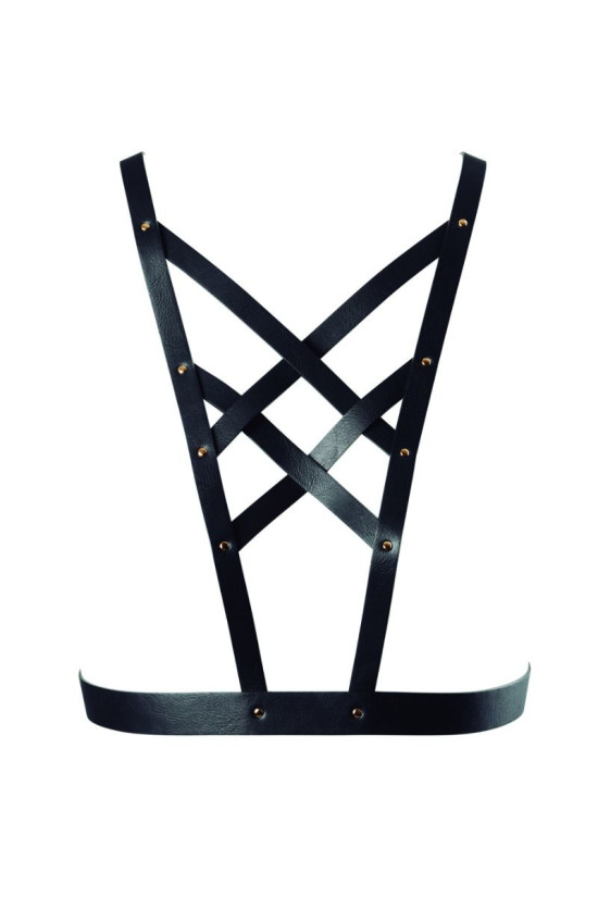 BIJOUX - INDISCRETS PETTORINA INCROCIATA CON SCOLLATURA NERO