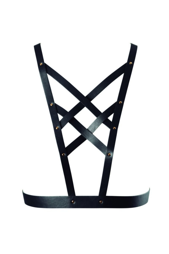 BIJOUX - INDISCRETS PETTORINA INCROCIATA CON SCOLLATURA NERO