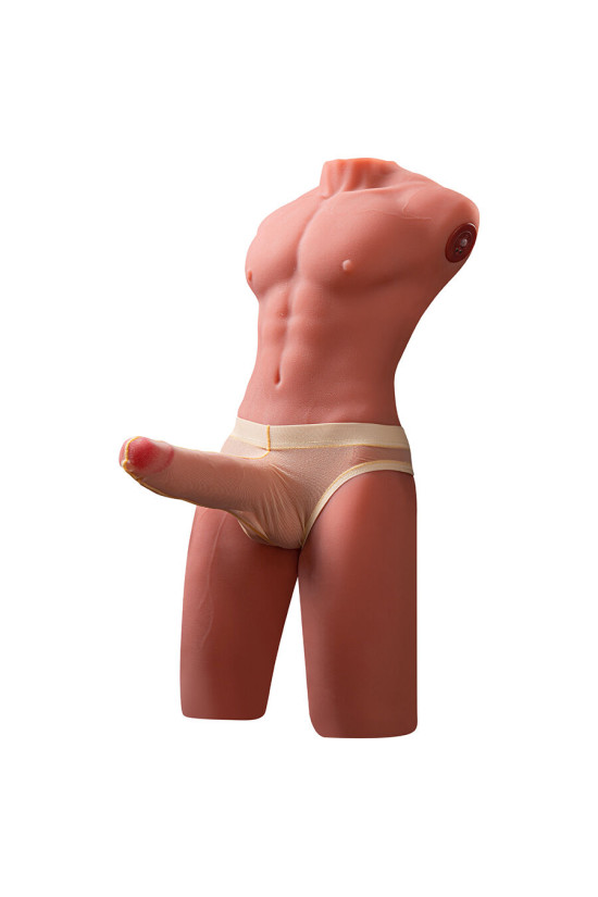 XISE - JASON MEZZO CORPO TORSO MASCHILE REALISTICO CON SPINTA E VIBRAZIONE 55 CM