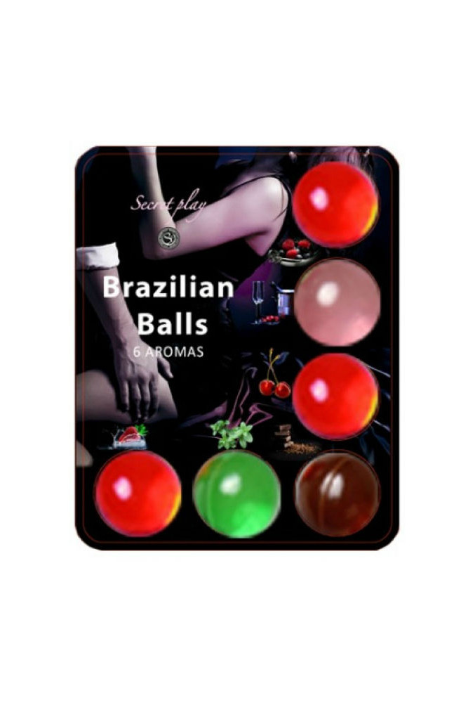 SECRETPLAY - BRASILLIAN BALLS LUBRIFICANTE HOT BALLS 6 UNITÀ