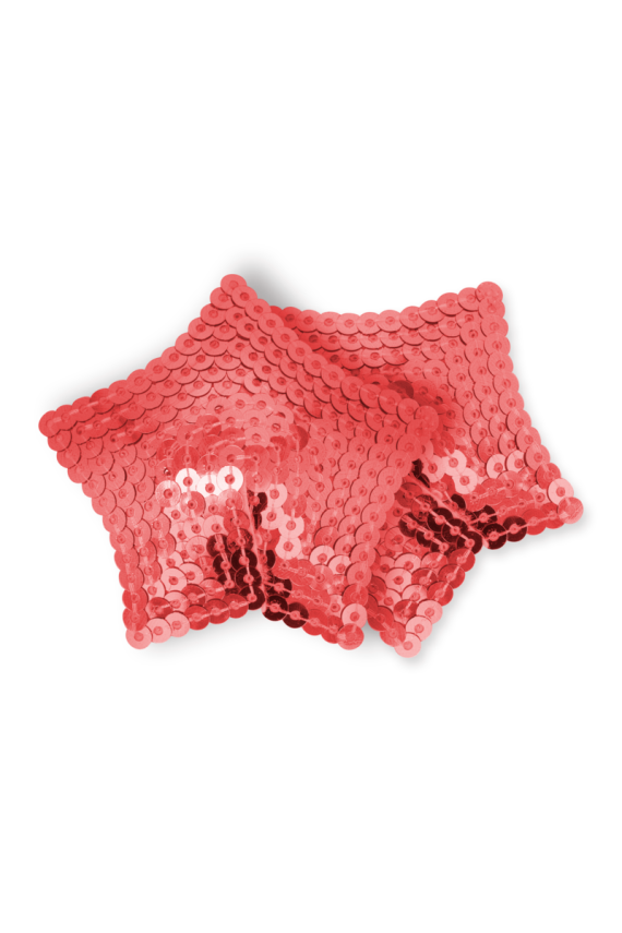 OHMAMA FETISH - COPRI CAPEZZOLI A STELLA CON PAILLETTES ROSSE