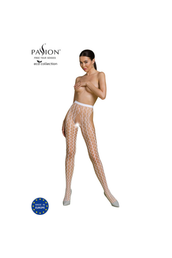 PASSION - COLLEZIONE ECO BODYSTOCKING ECO S007 BIANCO