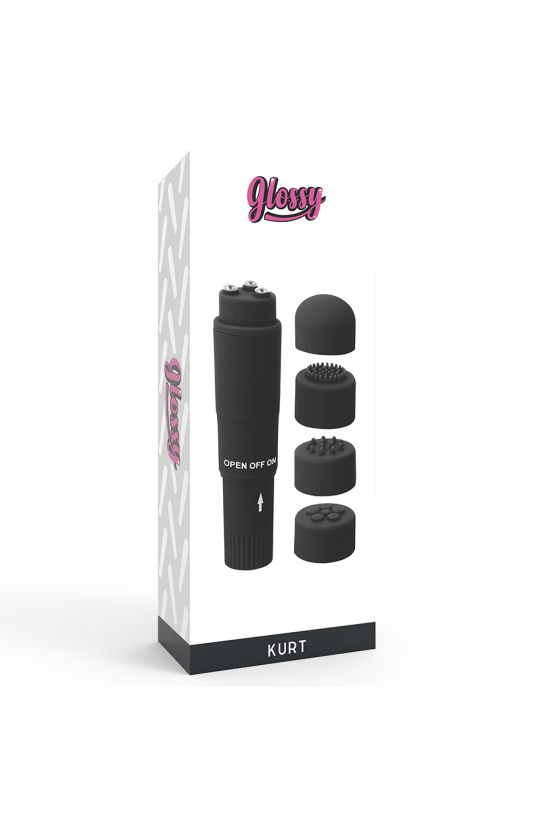 GLOSSY - MASSAGGIATORE TASCABILE KURT NERO