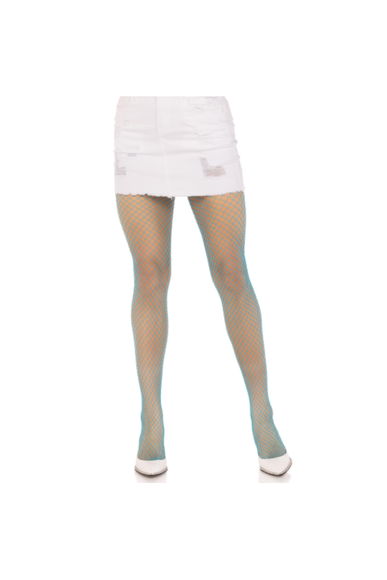 LEG AVENUE - COLLANT A RETE IN LYCRA BLU