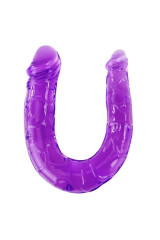 BAILE - DOPPIO DILDO IN JELLY FLESSIBILE LILLA