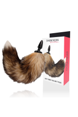 DARKNESS - CODA NATURALE CON PLUG ANALE IN SILICONE 10 CM