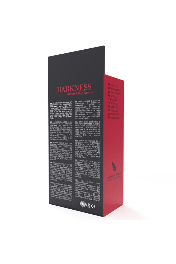 DARKNESS - MASCHERA DI SOTTOMISSIONE BDSM BOCCA E OCCHI NERA