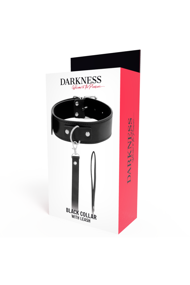 DARKNESS - COLLANA POSTURA CON CATENA IN PELLE