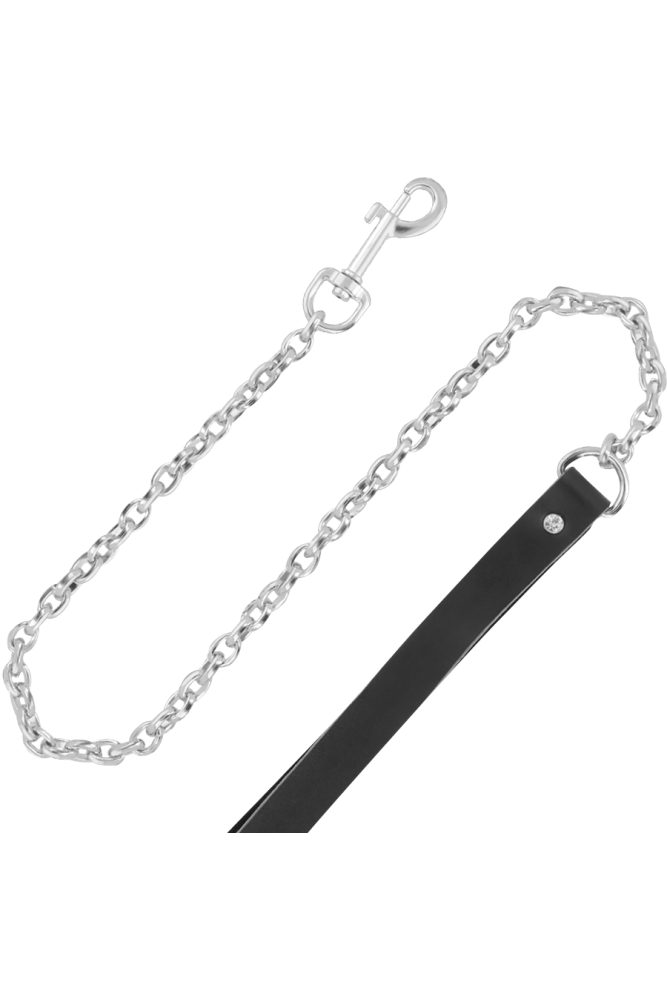 DARKNESS - COLLANA IN PELLE DI ALTA QUALITÀ CON GUINZAGLIO