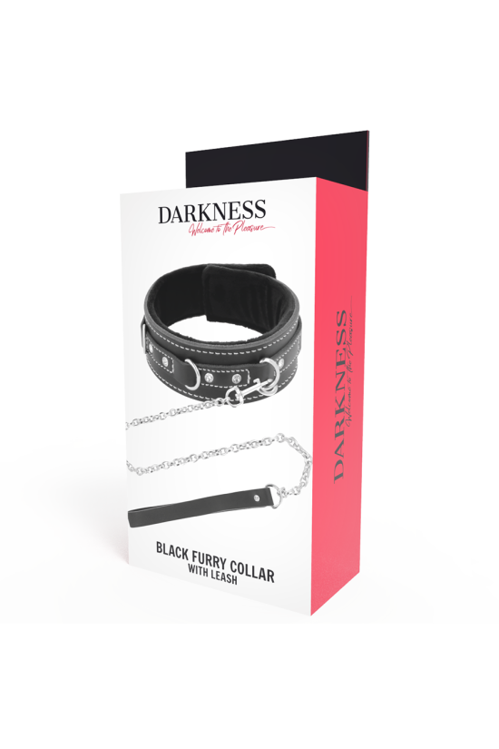 DARKNESS - COLLANA IN PELLE DI ALTA QUALITÀ CON GUINZAGLIO