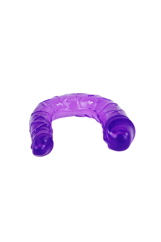 BAILE - DOPPIO DILDO IN JELLY FLESSIBILE LILLA