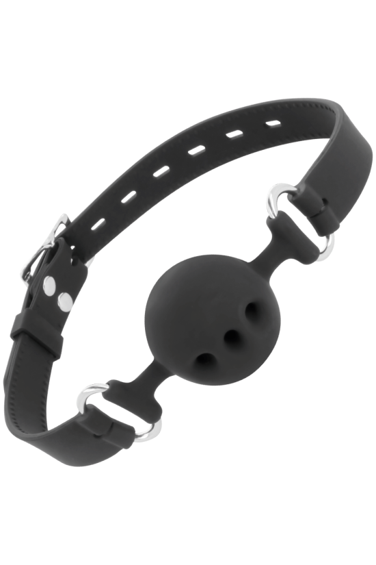 DARKNESS - BAVAGLINO IN SILICONE TRASPIRANTE NERO