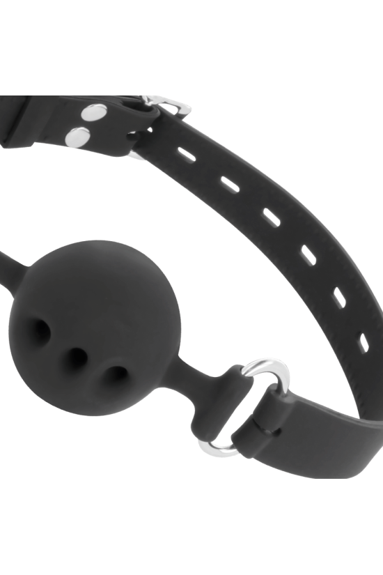 DARKNESS - BAVAGLINO IN SILICONE TRASPIRANTE NERO